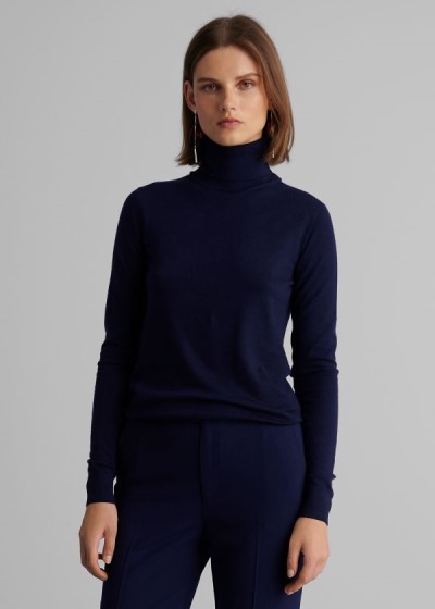 Sueter Ralph Lauren Mujer Azul Marino - Cashmere Turtleneck - GNQHR7624